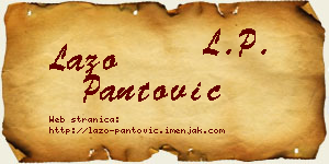 Lazo Pantović vizit kartica